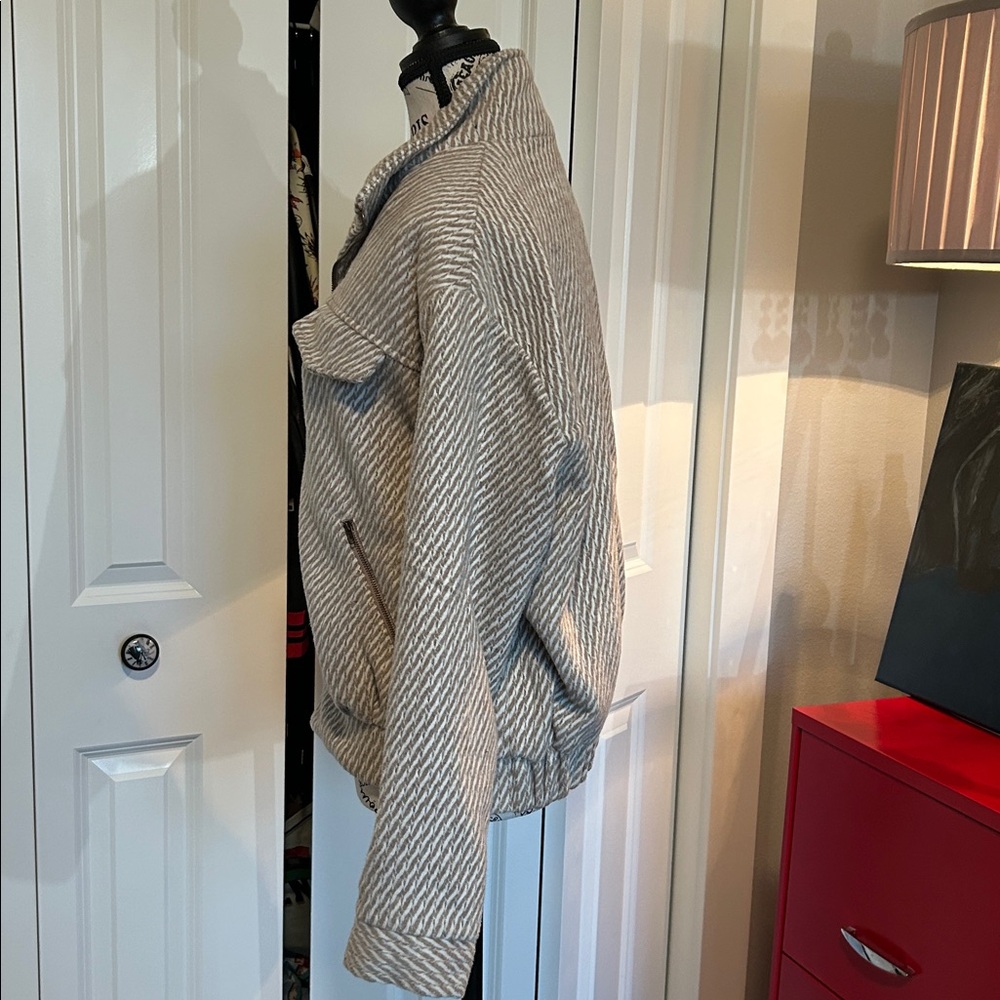 Nwot Herringbone Patterned Bomberjacket By Bohme - image 7